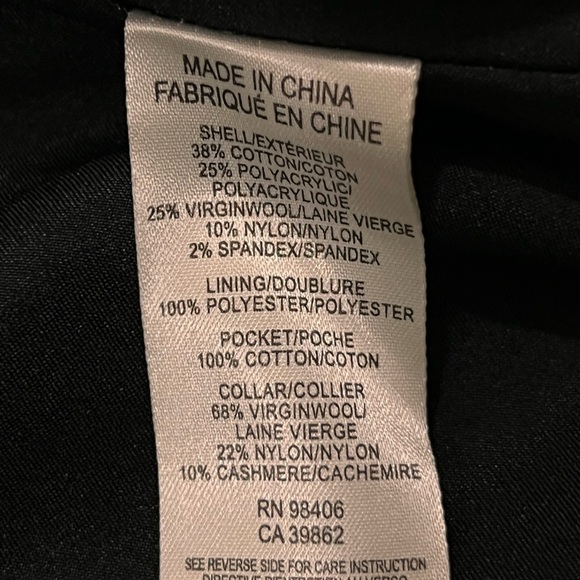 Theory Wool Combo Adashi K Moto Jacket Black & Grey Collared Full Zip Large - Picture 10 of 10